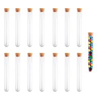 15Pcs 30ml Plastic Test Tubes with Cork Stoppers Containers for M&Ms Skittles Candy Bath Salts Storage KINDPMA Clear Candy Tubes for Scientist Nerds Party Halloween Wedding Party Décor 20X150mm