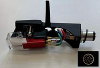 Cartridge, Stylus Needle and Black Headshell with mounting bolts for Stanton T55 usb, T52, STR820, T50, STR850, T120C, T90 USB, STR860, STR8150, STR830