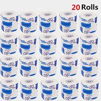 Ruiqihua Hollow Replacement Roll Paper Towels 3-Ply Ultra Soft Toilet Paper Bulk 100% Pulp Recycled Regular Size for Family Kitchen Hotel (20pack)