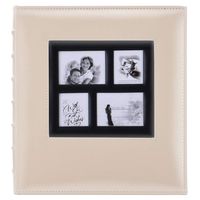 Artmag Photo Album 4x6 600 Photos, Large Capacity Wedding Family Leather Cover Picture Albums Holds 600 Horizontal and Vertical 4x6 Photos with Black Pages (Beige)
