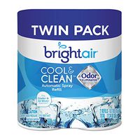BRIGHT AIR Automatic Spray AIR FRESHENER Refill, Cool & Clean, 6.17 OZ, 6/Carton