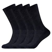 Busy Socks Mens Diabetic Socks Size 10-13, Mid Calf Super Soft Socks for Parents Gift 4 Pairs