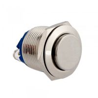 Car Vehicle 19Mm 12V Latching On Off Push Button Switch Auto Mini Durable Silver Boat
