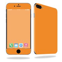 MightySkins Skin Compatible with Apple iPhone 7 Plus - Solid Orange | Protective, Durable, and Unique Vinyl Decal wrap Cover | Easy to Apply, Remove, and Change Styles | Made in The USA