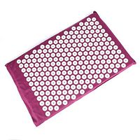 Mexidi Acupressure Mat Pillow Set Body Foot Massage Cushion Shakti Yoga Mat Muscle Relaxation, Relieve Your Stress, Back, Neck,Sciatic Pain with Carry Storage Bag (Purple, Massage Mat)