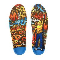 Senthmetic Natural Cork Insoles Graffiti Style High Arch Support Orthotics Insoles Replacement Shoes Inserts for Flat Feet Pronation Relieve Foot Pain Shoe Insoles Free Tailoring