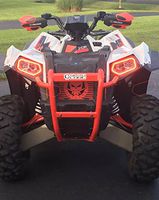 Halo Rings for headlights Led Polaris Scrambler 850 1000 - RED