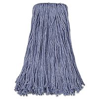 Boardwalk 2024B Mop Head Standard Head Cotton/Synthetic Fiber Cut-End 20oz Blue 12/Carton