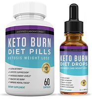 Keto Diet Pills and Keto Drops Burn Shred BHB Salts Exogenous Ketones Ketogenic Weight Loss Fat Burner Apple Cider Vinegar MCT Raspberry Ketone African Mango Advanced Ketosis Combo 1 Month Supply