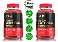 Vida Essentials - Apple Cider Vinegar Gummy Vitamins - 2 Pack - 120 Count - Vegan, Non-GMO, Gluten & Gelatin Free - ACV Gummies - Detox, Cleanse Support, Immunity, Weight Loss