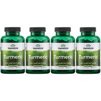 Turmeric Whole Root Powder, Curcuma Longa - 720 mg, 100 Caps Each Bottle (4)