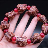Master---Handmade Rudraksha Lotus Buddhist Beads Bracelets