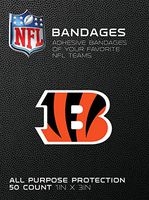NFL Officially Licensed Bandages, 1"x3", 50/box (Cincinnati Bengals)