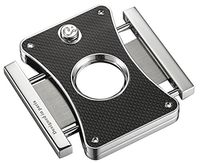 Caseti CACU113CB Caseti Dion Black Carbon Fiber Double Guillotine Cigar Cutter