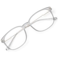 Gaoye Computer Blue Light Blocking Glasses Women/Men,Spring Hinge TR90 Lightweight Frame Anti Headache UV Lens Protection - 0.0 Magnification (Matte Gray/Transparent Lens)