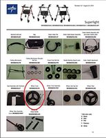 Front Wheel for Medline MDS86825SL rollator - 1 Pair