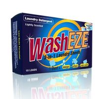 WashEZE (Laundry Detergent) 40 Sheets/Loads Light Scent Includes Detergent Fabric Softener Stain Lifter and Static Guard All in One Laundry Detergent Solution