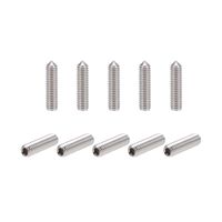 uxcell 50Pcs M3x12mm Internal Hex Socket Set Grub Screws Cone Point 304 Stainless Steel Screw