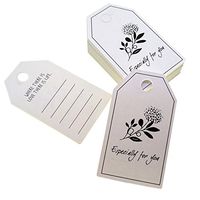Flower Especially For You Design Paper Gift / Price Tags with Color Twine for Gift Wrapping Packaging, Set of 48