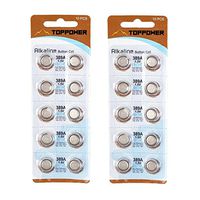 TOPPOWER Button Cell Battery 1.5V 389A / LR1130 / LR54 / G10 / 189 2-Pack