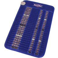 GemsMat - Isabella- Far Infrared Amethyst Jade Obsidian Crystal Stone Tan Mat (32"L x 20"W) - Negative Ion - FIR Therapy - Adjustable Timer & Temperature - Heating Pad (Tan) (Blue)