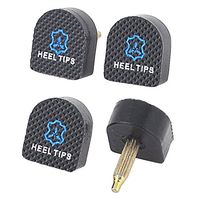 uxcell 4 Pcs Black Plastic Shoes High Heel Tips Pin 15mm X 13mm for Lady