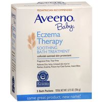 Aveeno Baby Eczema Therapy Soothing Bath Treatment, Single Use Packets 5 ea package of 3