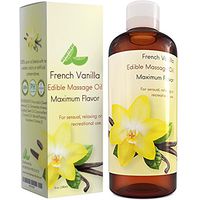 Massage Essential Oils for Erotic Massage - Edible French Vanilla Massage Oil for Body with Therapeutic Grade Jojoba Sweet Almond and Coconut Body Oil to Hydrate & Smooth Skin - Muscle Pain Relief