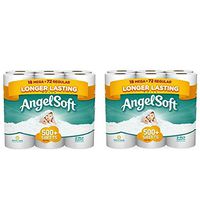 Angel Soft Toilet Paper, 18 Mega Rolls, Bath Tissue, (Pack of 2)
