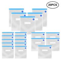 Uarter Sous Vide Bags Only For Anova and Joule Cookers 20 Reusable BPA Free Food Vacuum Sealer Bags, 2 Sealing Clip Practical for Food Storage