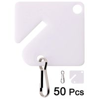 50PCS Plastic White Key Tags