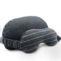 Travel Neck Pillow + Eye Mask with Portable Handle 13 * 14 * 24 cm Comfortable 2 in 1 Travel Mask and Pillow