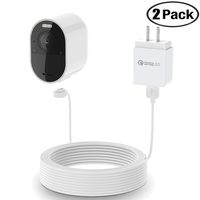 20ft/6m Power Cable for Arlo Ultra with Quick Charge 3.0 Power Adapter,BECEMURU Indoor Outdoor Weatherproof Magnetic Charging Cable with Adapter Compatible Arlo Ultra 4K UHD (2 Packs)