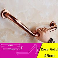 Zxwzzz Full Bathroom Copper Bathtub Handrail Safety Handle Old Bathroom Handrail (Color : Rose Gold)