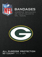 NFL Officially Licensed Bandages, 1"x3", 50/box (Green Bay Packers)