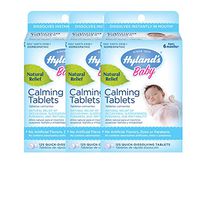 Hyland's Baby Calming Tablets, Natural Relief Of Fussy and Sleepless Babies, 125 Count (Pack of 3)