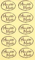 LSW 60"Hand Made" Oval Shaped Stickers [6 sheets of 10 stickers]