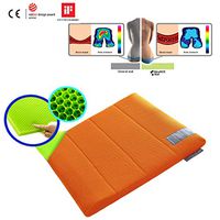 Premium Comfort Enhanced Non-slip Veta-Gel Cushion Seat for Pressure Relief Back Tailbone Pain - Long Hour Driving, Pregnant Women, Students, Office Workers - Size M/ Color Orange