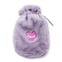 SUWIN Cute Portable 350ML Rabbit Cashmere Hot Water Bottle, Thick Plush Jacket, Detachable Water Hand Warmer, for Students and Girls