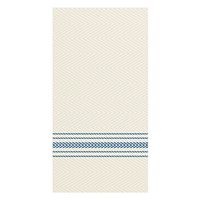 Hoffmaster FP1111 FashnPoint Blue and White Dishtowel Printed Dinner Napkin, Ultra Ply, 15 1/2" x 15 1/2", 1/8 Fold (8 Packs of 100), Whte / Blue