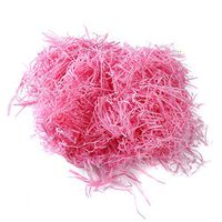 Iumer Shredded Tissue Paper Crinkle Cut Paper Shred Easter Grass Basket Shreds Crinkle Paperfor DIY Gift Wrapping & Basket Filling,Pink