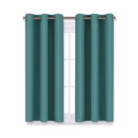 NICETOWN Bedroom Curtain Panels Blackout Draperies, Thermal Insulated Solid Grommet Blackout Curtains/Drapes (Sea Teal, One Pair, 29 by 45-Inch)