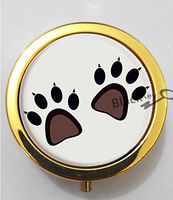 BlackKey Paw Pattern Of Animal 3-Compartment Decorative Pocket Gift Box Case Organizer for Pill, Color 2 -1353