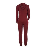 Women Two Piece Sweatsuit Plus Size Jogging Suit Long Sleeve Outfit Set Ripped Hole Pullover +Sweatpants Tracksuit Set (Red, L)