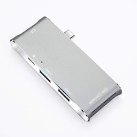 VERSUSWOLF USB C Hub，6 in 1 Premium USB Type C Adapter with Charging Port、Multi-Port Converter、 HUB+ 、Card Reader for Windows Laptops (Space Gray-1)