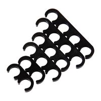 6 Pieces 7mm and 8mm Spark Plug Wires Separator Divider Kit Wire Looms 9728 (Black- Plastic)