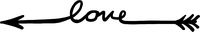 hBARSCI Love Arrow Vinyl Decal - 5 Inches - for Cars, Trucks, Windows, Laptops, Tablets, Outdoor-Grade 2.5mil Thick Vinyl - Black