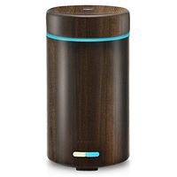 URPOWER Real Bamboo Essential Oil Diffuser Ultrasonic Cool Mist Aromatherapy Diffuser for Essential Oils with Adjustable Mist Mode 7 LED Colorful Lights and Waterless Auto Shut-off for Home Office