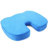 AODD Seat Cushion Orthopedic, 100% Memory Foam Seat Cushion, for Back Pain Relief Sciatica and Tailbone Pain Back Support, Contoured Removable Washable Cover, for Home Office Chair Car Driver (Blue)