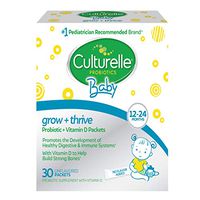 Culturelle Baby Grow + Thrive Probiotics + Vitamin D Packets | Supplements Good Bacteria Found in Breast Milk | Helps Promote a Healthy Immune System & Develop a Healthy Digestive System* | 30 Count